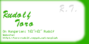 rudolf toro business card